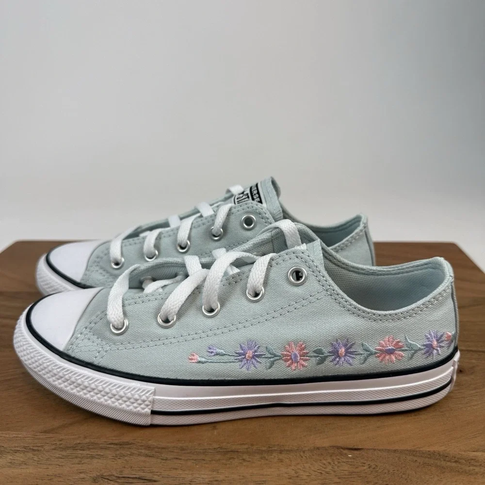 New Big Kids Converse Chuck Taylor All Star You‎ Dew You Floral Sneaker Sz 3 Y
